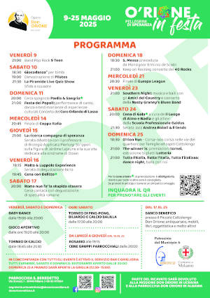 locandina con Calendario. Formato 70x100cm